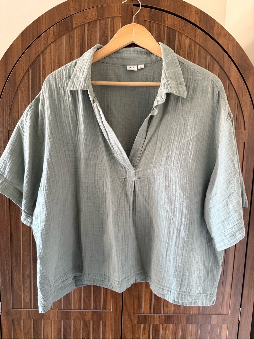 GAP Lightweight Sage Green V-Neck Boxy Tunic